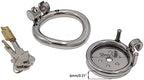 Flat Chastity Cage Metal Male Chastity Device Dark Lock Design Steel Penis Cage for Men BDSM Bondage Penis Cage Sex Toys for Couples (45mm/1.77in)