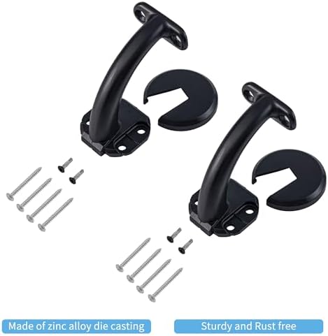 3FT Modern Aluminum Handrail Set, handrails for Indoor Stairs,Deck,Slope, Wall Mounted Staircase handrails, Zink Alloy Brackets Included,Rust Free. (Matte Black, 3 FT)
