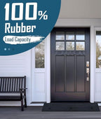 2.5'' Rise Rubber Threshold Ramp - 2204 LBS Capacity, Non-Slip, Cuttable & Adjustable - Handicap Ramp for Wheelchair Scooter Stroller - Driveway Curb Ramps for Doorways 2.5" Rise (39.3"x5.9")