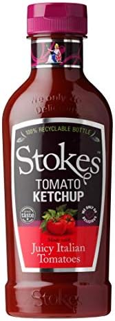 Stokes Real Tomato Ketchup Squeezy | Pack of 3 | 485g | Premium Sun-Ripened Tomato Condiment