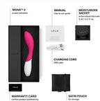 LELO Mona 2 G Spot Vibrator for Women, G Spot Toy for Discrete Pleasure, Curved Vibrator Sex Toy for G Spot, Adult Toy with 6 Intensity Modes, Cerise