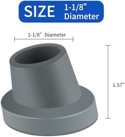 ANCKNE 4 Pack Replacement Feet for Shower Chair Bath Seat | 1-1/8"Slope Rubber Tips Non Slip Shower Bench | Tub Transfer Benches Suction Cup Feet