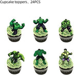24pcs Hulk Cake Toppers Cupcake Toppers Cake Decorations,Hulk Birthday Party Supplies Decorations (14)