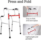 Standard Folding Walker – Lightweight, Sturdy Aluminum Walker for Seniors & Adults, Up to 220 lbs Capacity