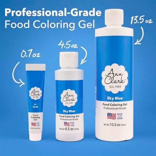 Ann Clark Sky Blue Food Coloring Gel .70 oz. Professional Grade Made in USA