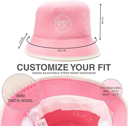 Wool Sauna Hat for Men & Women - Comfortable, Adjustable Fit with Thick 3mm Wool and Anti-Itch Cotton Sweatband, Protects Overheating & Hair Damage | For Steam, Infrared or Dry Saunas, Cold Plunge