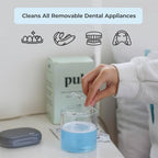 PUL Retainer Cleaner Tablets - Aligner Cleaner for Invisalign and Clear Aligners, Daily Retainer Cleaning Tablets and Denture Cleaner Tablets - Removes Odor, Stains and Plaque - 96 Day Supply