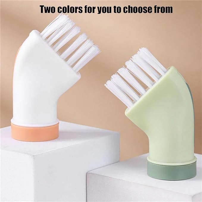 Multi-use Cleaning Brush Can Be Connected to Mineral Water Bottle, Multi-Purpose Bottle Gap Cleaning Brush (2*White)