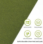 KAMMAK Matcha Green Napkins Disposable with Pocket Cloth Like Dinner Paper Napkins 100 Pack Folded Wedding Reception Napkin Bathroom Guest Hand Towels for Party Decoration (16.5 x 16.5 inch)