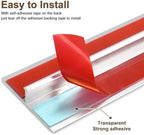 Aluminum T Molding Floor Transition Strip Self Adhesive, Door Threshold Strip, Edge Trim for Laminate Wood Tile Vinyl, Floor Divider for Joining Flooring Gaps (3pcs, 36 x 1.2 in, Silver)