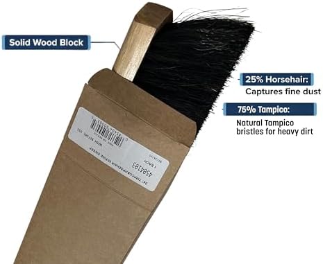 SPARTA Flo-Pac Horsehair-Blend Blend Sweep, Floor Sweep for Cleaning, 24 Inches, Black, (Pack of 12)