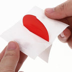 Heart-Shaped Adhesive Wound Patches 50pcs 52x42mm Portable Bandages for Injured Care Household and Outdoor Use Red
