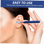 10pcs Replacement Ear Spoon Sleeves Soft Silicone Covers for Gentle Ear Cleaning Comfortable and Safe for Family and Friends