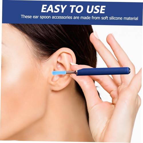 10pcs Replacement Ear Spoon Sleeves Soft Silicone Covers for Gentle Ear Cleaning Comfortable and Safe for Family and Friends
