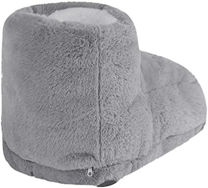 Electric Heated Foot Warmers for Men Women Fuzzy Thick Plush Foot Heater Winter USB Rechargeable Thermal Heating Ankle Feet Warmer Boots Shoes