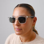 OPULIZE KOI Reading Sunglasses for Women Men,Scratch Resistant Large Rectangular frame with Spring Hinges Tinted lens UV400, Black +3.5 (Pack of 1)