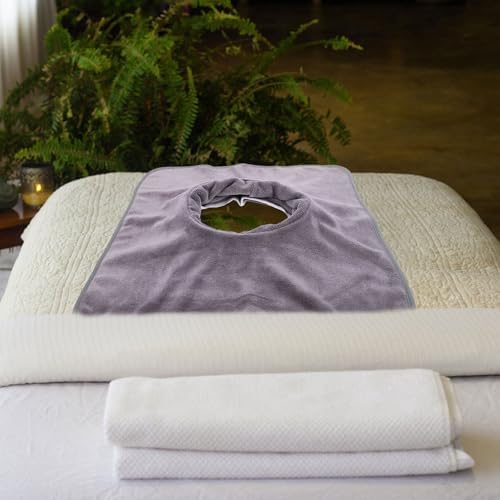FOMIYES Breathable Massage Table Cover with Face Hole for Spa and Beauty Salon Soft Microfiber Sheets for Esthetician Bed Comfortable Multi-Functional Massage Bed Cloth 15.75X15.75 Inc