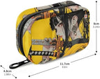Samurai Anime Yellow Pill Case Box for Travel, Weekly Portable Pill Organizer Supplement Holder