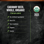 Frontier Co-op Whole Caraway Seed, 1lb Bulk Bag - Warm & Earthy Flavor - Organic Caraway Seeds for Bread, Cooking, Baking & Culinary Dishes, Kosher