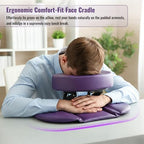 TRENDBOX Face Down Tabletop Massage Kit Adjustable Headrest Pillow - Purple
