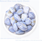 Erliway Blue Lace Agate Crystal and Healing Stones Tumbled for Energy Balance, 0.8-1.2" Large Natural Polished Tumbled Crystals for Reiki, Meditation, Stress Relief, Vase Filler Home Décor (1 Pc)