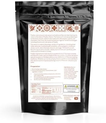 Yerbero - Authentic Gourmet Mole Almendrado 1.1 Lb (455gr) | Artisan Almond Mole Paste | Premium Quality Ingredients, All Natural, No GMO´s, No Additives, Hand Made. Imported From Puebla Mexico.
