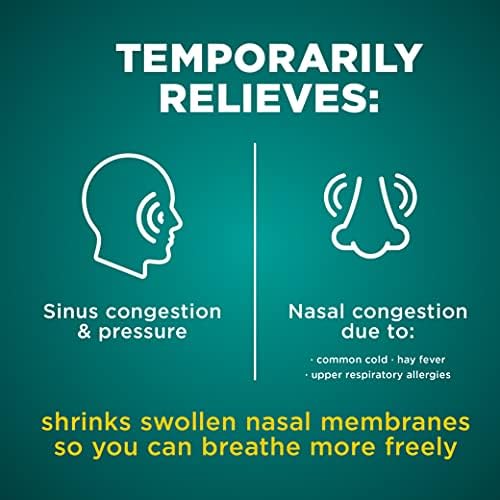Amazon Basic Care No Drip Severe 12 Hour Nasal Decongestant Pump Mist, Maximum Strength Plus Menthol, Allergy Relief, 1 fl oz (Pack of 1)