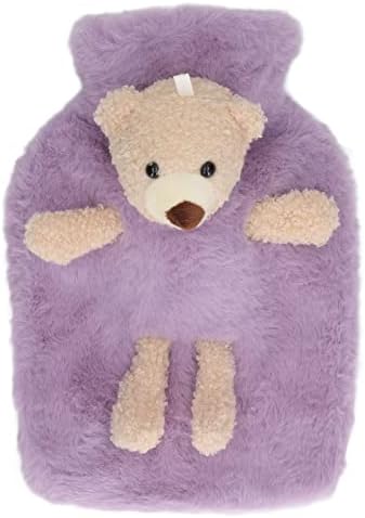 Hot Water Bottle with Cute Stuffed Animal Cover, Multifunctional 1000ml Capacity Wide Mouth Warm Water Bag, Cute Cartoon Bear Hot Water Bottle for Homes Office ()