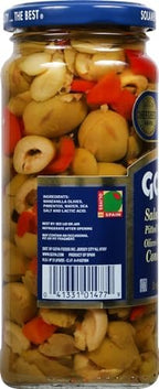GOYA Salad Olives, Pitted Manzanilla Spanish Olives with Pimientos, 7 Ounce (Pack of 2)
