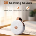 Battery Sound Machine Mini White Noise Machine Baby Shushing Portable Brown Noise Machine 30 Soothing Sounds for Kids Adults Dogs Auto-Off Timer 32 Volume Levels Sleep Machine for Home Office Privacy