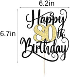happy 80th birthday cake topper,80 birthday party cake decorations