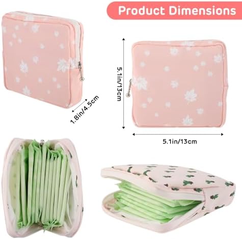 Abeillo Sanitary Napkin Storage Bags 3Pcs Menstrual Cup Pouches Nursing Pad Holder Tampon Bags Portable Period Bag Feminine Pouch for Girls