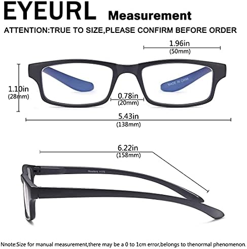EYEURL 2-Pack Reading Glasses for Women Men Neck Hanging Blue Light Blocking Glasses With Spring Hinge Computer Readers