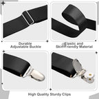Sintege Hidden Suspenders for Women Pants Under Clothes 1" Width Thin X Back Ladies Suspenders for Jeans Undergarment
