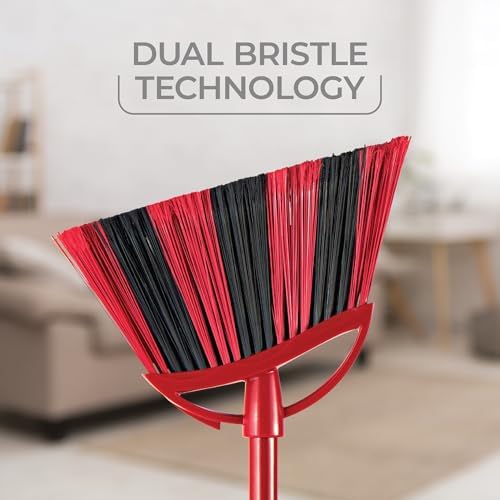 O-Cedar One Sweep Broom with Step-On Dustpan | Remove 99% with One | Lightweight Quiet Cleaning Tool | Ideal for Pet Owners
