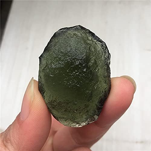 1pcs Green Moldavite Czech Meteorite Impact Glass Rough Stone Crystal Energy Stone, 11223S1BOTTON (Size : 6-8g)