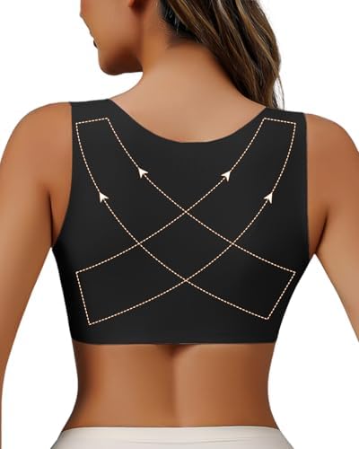 Front Closure Back Posture Corrector for Women Posture Correcting Adjustable Back Support for Women Bras Chest Shaper