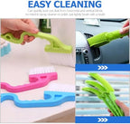 iplusmile 8pcs Window Groove Cleaning Brush Set, Stiff Bristle Scrubber Brushes for Window Tracks and Gaps, Multi-Surface Dust Removal Tools for Home and Household Cleaning