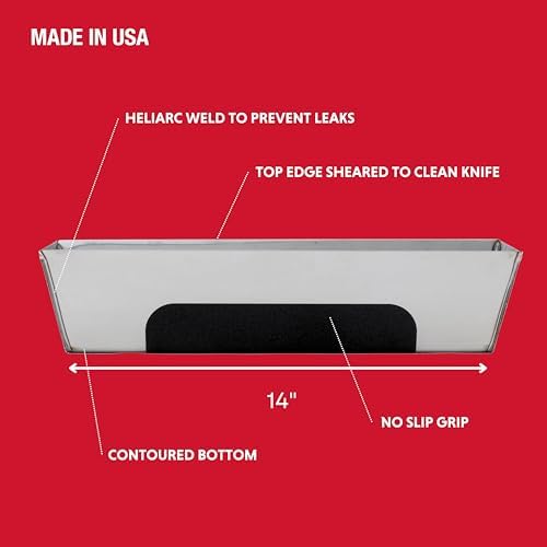 14" Non-Slip Contoured Stainless Steel Heliarc Mud Pan - Advance Equipment MFG Co. | Enhanced Grip for Professional Use | Model 14HRG | 100+ Years Family Owned USA Made