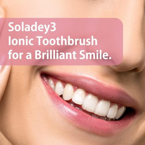 Soladey3 Ionic Toothbrush, Solar Panels and TiO2 Semiconductor, 4 Row Ultra Fine Blue, You can Brush Without Toothpaste