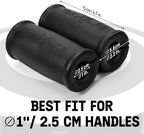 Yes4All Thick Dumbbell Handles Grips, Firm Rubber Barbell Grips, Great for Increasing Forearm Strength, Weightlifting, Muscle Building, Cable Attachments