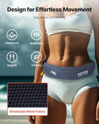 VEVOR Manual Inflatable Belt Pack for Adults, 105N Buoyancy, Over 80 Pounds and Up to 59 in Waist Adjustable, Inflatable PFD Waist for SUP Paddelboarding, Kayaking (CO2 Cylinder Not Included)