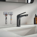 Bathroom Razor Holder, Space-Saving Bathroom Storage Rack, self-Adhesive Waterproof Hook, can Hold Razors of Brands, Grey