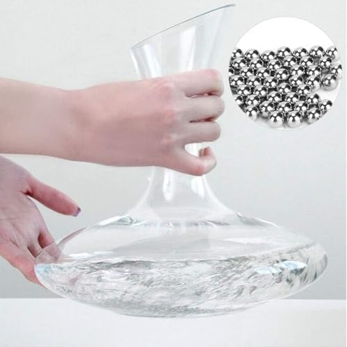 300Pcs Decanter Cleaning Beads, 4mm Reusable Cleaning Beads for Bottles and Wine Decanters Stainless Steel Cleaning Beads Wine Tea Stains Decanter Cup Bottle Hookah Carafe and Vase Cleaning Ball