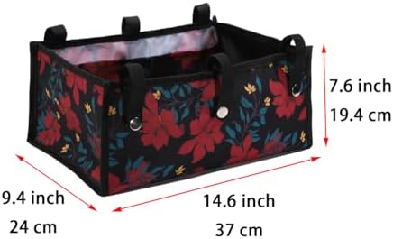 Walker Bag Under Seat for Four Wheel Rollator, Rollator Bag Tote Organizer Pouch Storage to Walkers for Senoirs, Walker Accessories (Bauhinia, large)