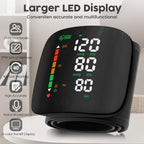 Double love Wrist Blood Pressure Monitor Led Display, Touch Screen Wrist Blood Pressure Cuff 99x2 Reading Memory Wrist Bp Monitor with Carrying Case(Black)