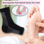 4 Pairs Neuropathy Socks, Foot Compression Sleeve For Pain, Anti Fatigue Compression Foot Sleeve Support Brace Socks