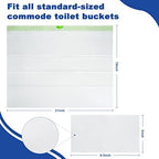 Kovevo 60 Pack Commode Liners with Absorbent Pads, 60 Bedside Commode Liners and 60 Commode Pads, Portable Toilet Liners for Commode Bucket | Universal Fit | Make Cleanup Simple