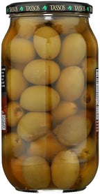 Tassos Double Stuffed Jalapeno-garlic Super Mammoth Greek Olives, 35.27 Oz
