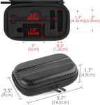 Linkidea Hard Shell Travel Case with Shaving Kit Storage for Short/Long Handled Razor Blades and Attachments - Compatible with Double Edge Safety Razors